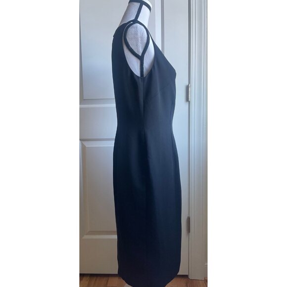 Jones New York Black Asymmetrical Drape Dress - Picture 2 of 6